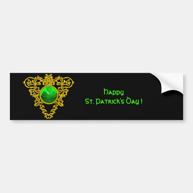SAINT PATRICK'S CELTIC HEART BUMPER STICKER (Front)