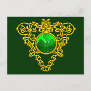 SAINT PATRICK'S CELTIC HEART POSTCARD