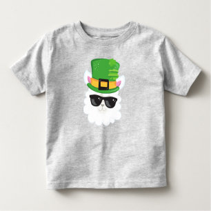 Saint Patrick's Day, Alpaca, Llama, Leprechaun Hat Toddler T-Shirt