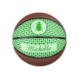 Saint Patricks Day Bee and Shamrocks Mini Basketball