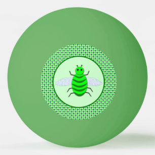 Saint Patricks Day Bee and Shamrocks Ping Pong Ball