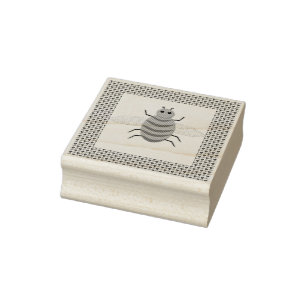 Saint Patricks Day Bee and Shamrocks Rubber Stamp