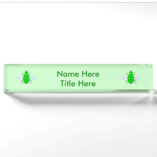 Saint Patricks Day Bee Custom Nameplate