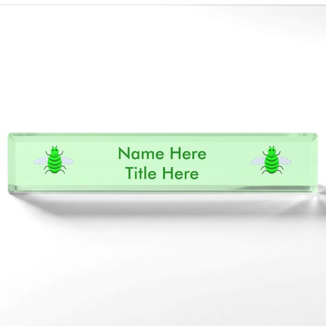 Saint Patricks Day Bee Custom Nameplate (Front)