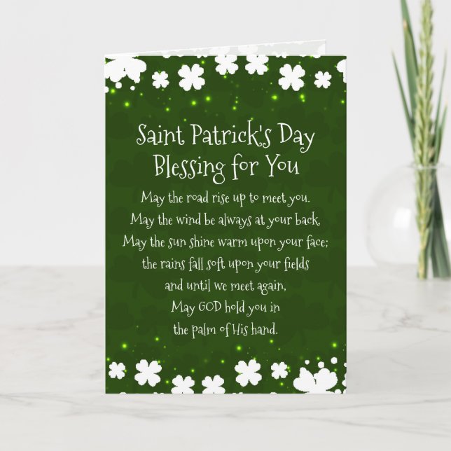 Saint Patrick's Day Blessing for You Card (Front)
