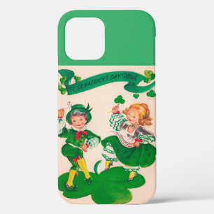 Saint Patrick's Day Boy & Girl, Vintage iPhone 12 Case