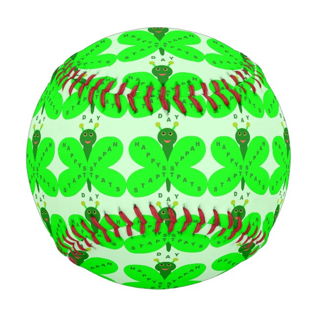 Saint Patricks Day Butterfly Baseball (Front)
