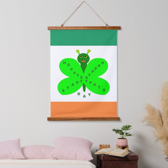 Saint Patricks Day Butterfly Hanging Tapestry (Bedroom)
