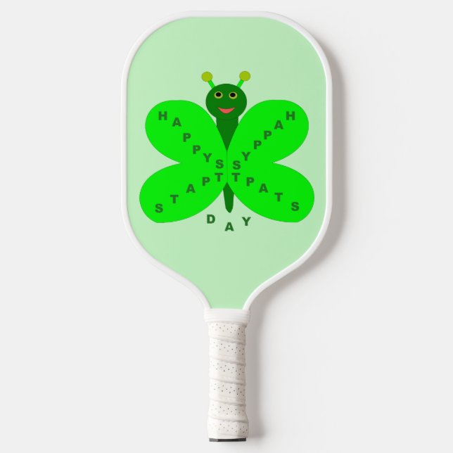 Saint Patrick's Day Butterfly Pickleball Paddle (Front)