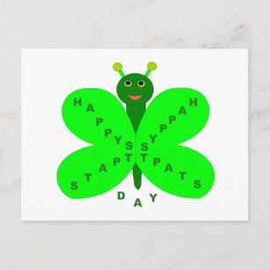 Saint Patrick's Day Butterfly Postcard