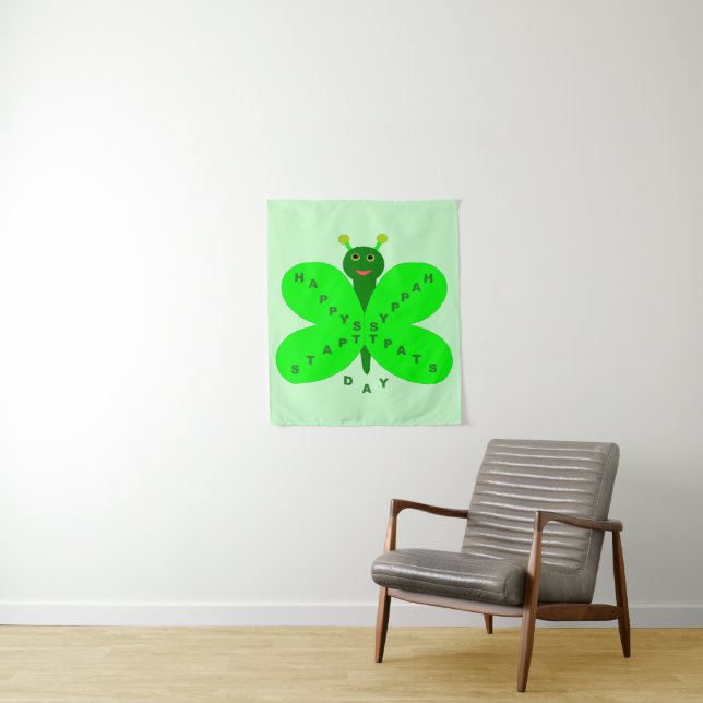 Saint Patricks Day Butterfly Tapestry (In Situ)