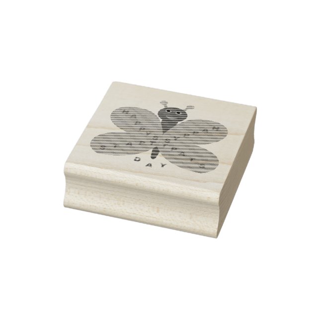 Saint Patricks Day Butterfly Wood Art Stamp (Stamp)