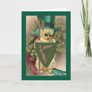 Saint Patrick's Day Cat Card