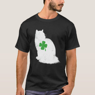 Saint Patrick's Day Cat Ragdoll Shamrock T-Shirt