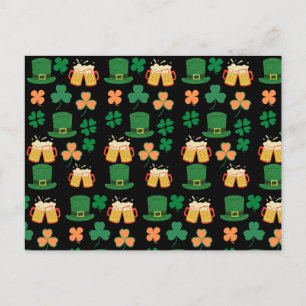 Saint patrick's day celtic,irish funny beer,charms postcard
