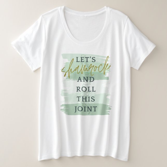 Saint Patrick's Day Chiropractic Plus Size T-shirt (Design Front)