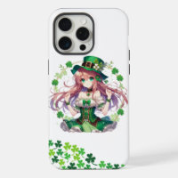 Saint Patrick's Day clover anime girl