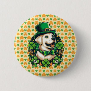 Saint Patrick's Day Cute Dog 6 Cm Round Badge