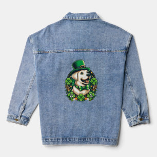 Saint Patrick's Day Cute Dog Denim Jacket