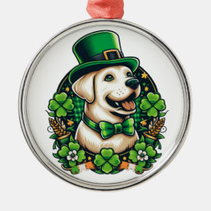 Saint Patrick's Day Cute Dog Metal Tree Decoration