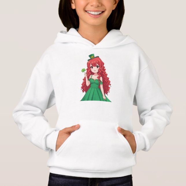  Saint Patrick's day cute, Irish anime lass  (Front)