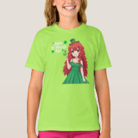  Saint Patrick's day cute, Irish anime lass 