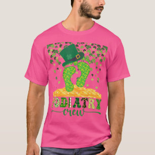Saint Patricks Day Footprint Doctor Podiatrist Pod T-Shirt