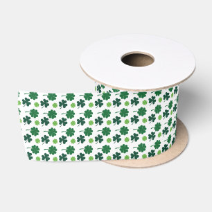 Saint Patrick's Day four leaf clover Shamrocks Satin Ribbon