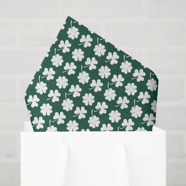 Saint Patrick's day four leaf clover Tissue Paper  (Gift Bag)