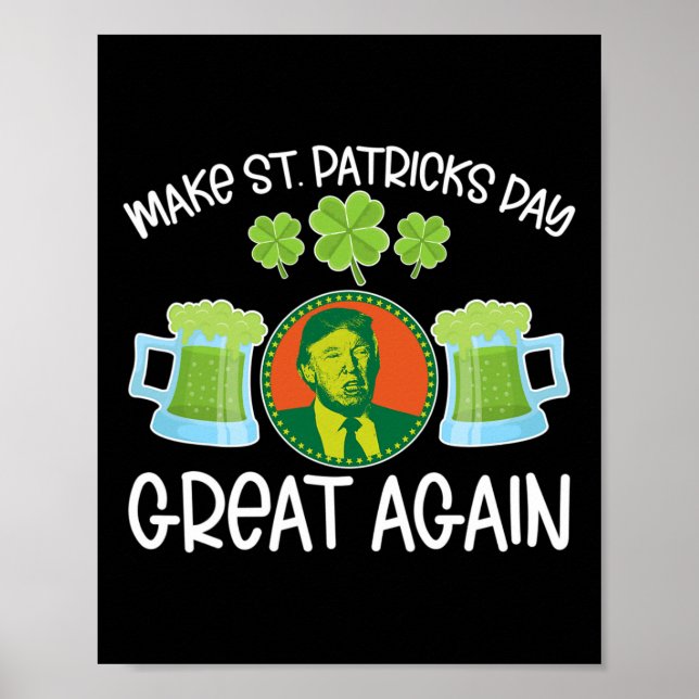 Saint Patrick's Day Funny Graphic Irish American T Poster (Front)