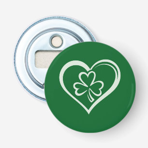 Saint Patrick's Day Funny Shamrock Heart Irish Bottle Opener