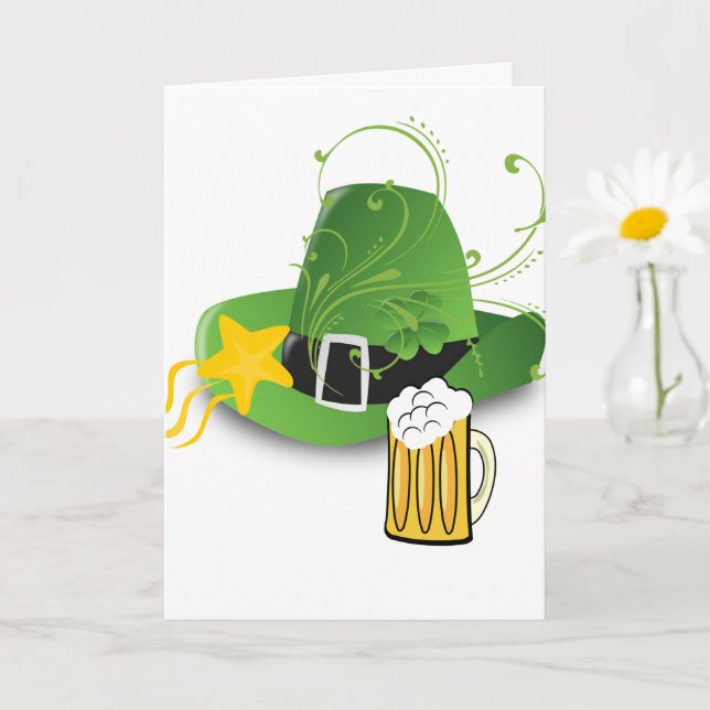 Saint Patrick's Day Greeting Card Hat Beer (Small Plant)