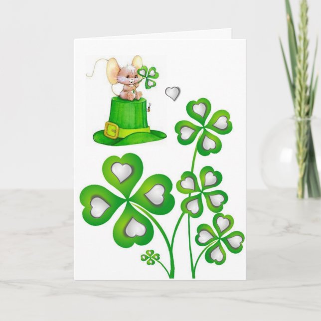 Saint Patrick's Day Greeting Card Mouse (Front)