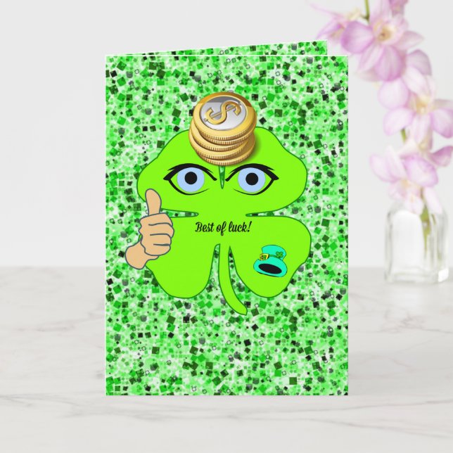 Saint Patrick's Day Greeting Card Shamrock (Orchid)