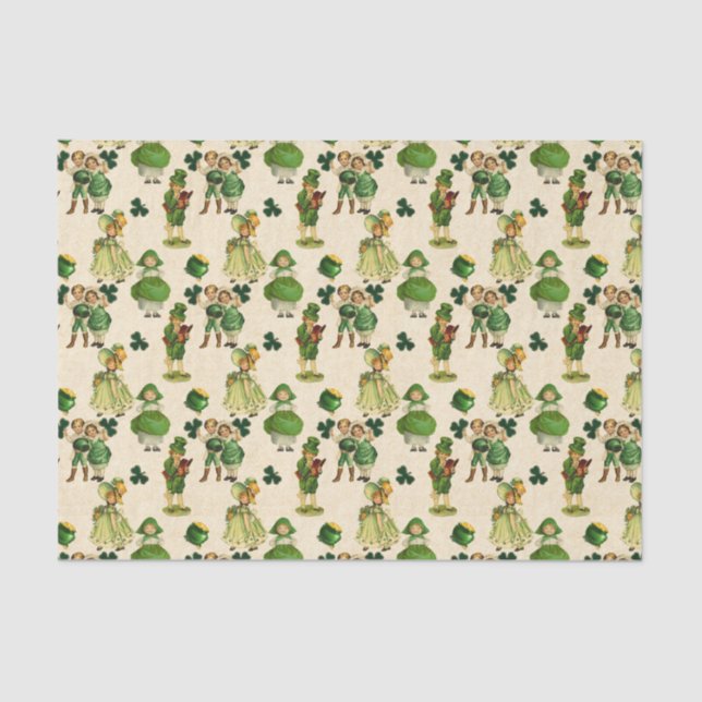 Saint Patrick's Day Holiday pattern party tissue Tissue Paper (Front)