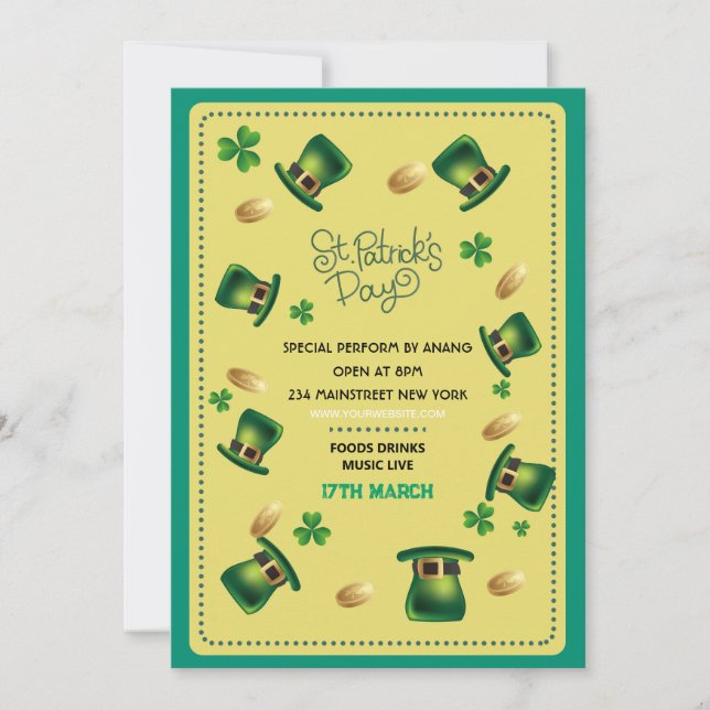 Saint Patrick's Day Invitation (Front)
