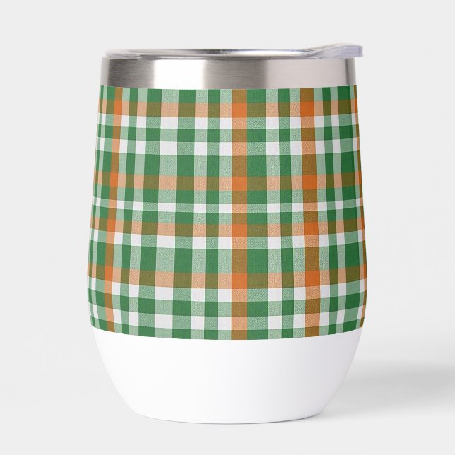  Saint Patrick's day Ireland Flag coloured gingham (Left)