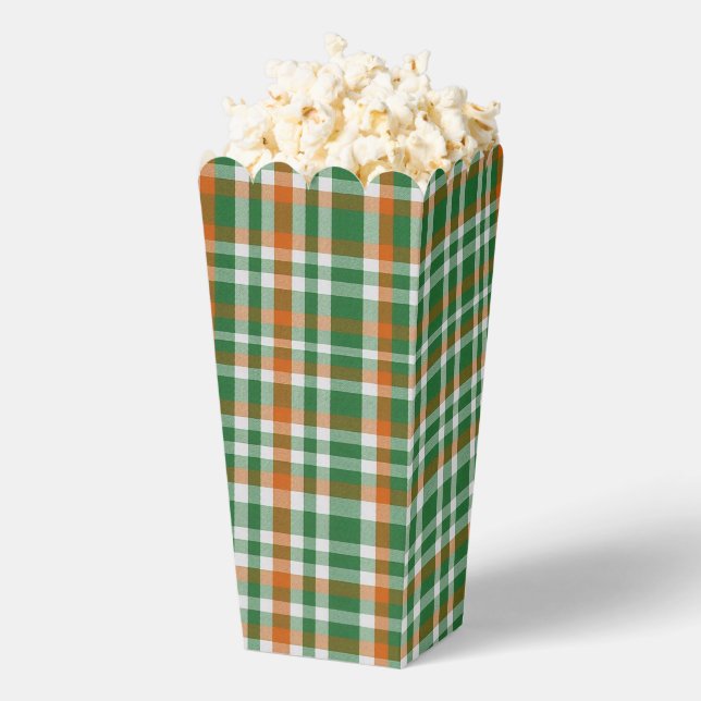  Saint Patrick's day Ireland Flag coloured gingham Favour Box (Popped)
