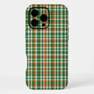 Saint Patrick's day Ireland Flag coloured gingham iPhone 16 Pro Max Case