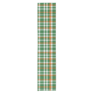Saint Patrick's day Ireland Flag coloured gingham Short Table Runner