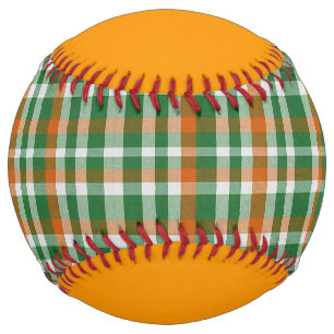 Saint Patrick's day Ireland Flag coloured gingham Softball