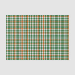  Saint Patrick's day Ireland Flag coloured gingham Tissue Paper