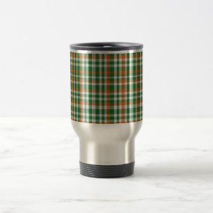 Saint Patrick's day Ireland Flag coloured gingham Travel Mug