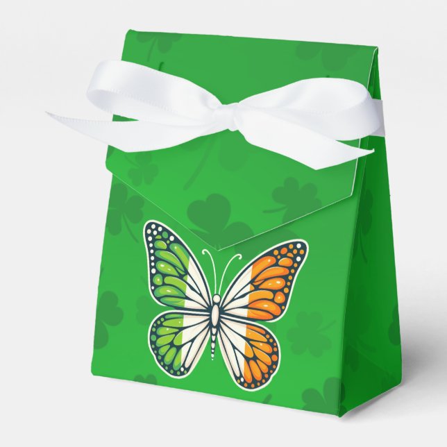 Saint Patrick's Day Irish butterfly Favour Box (Front Side)