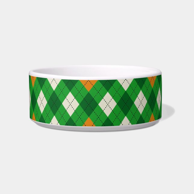  Saint Patrick's Day Irish colored argyle Bowl (Front)