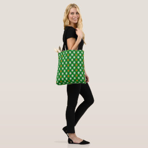 Saint Patrick's Day Irish colored argyle Tote Bag