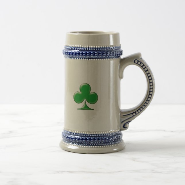 Saint Patrick's Day Irish Green Clover Shamrock Beer Stein (Right)