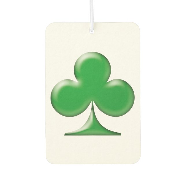 Saint Patrick's Day Irish Green Clover Shamrock Car Air Freshener (Front)