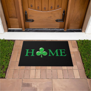 Saint Patrick's Day Irish Green Clover Shamrock Doormat