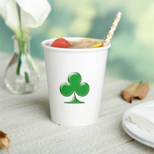 Saint Patrick's Day Irish Green Clover Symbol  Paper Cups